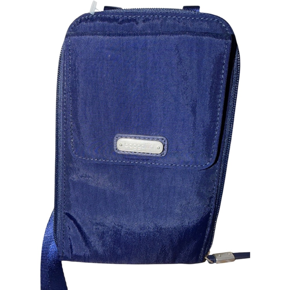 Baggallini Take Two RFID Crossbody Bag Lapis Blue Nylon Sample Prototype